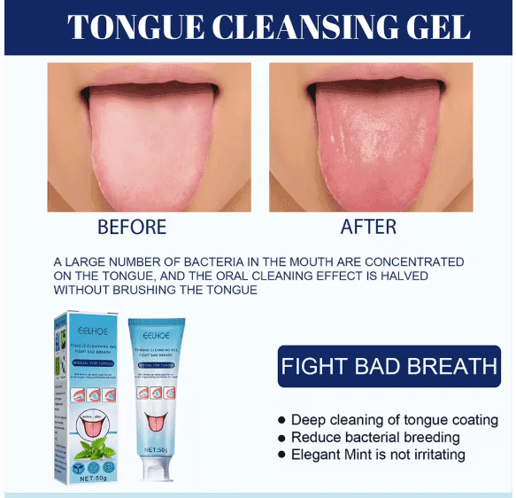Oral Hygiene Gel for Tongue with Tongue Cleaner - Sywora
