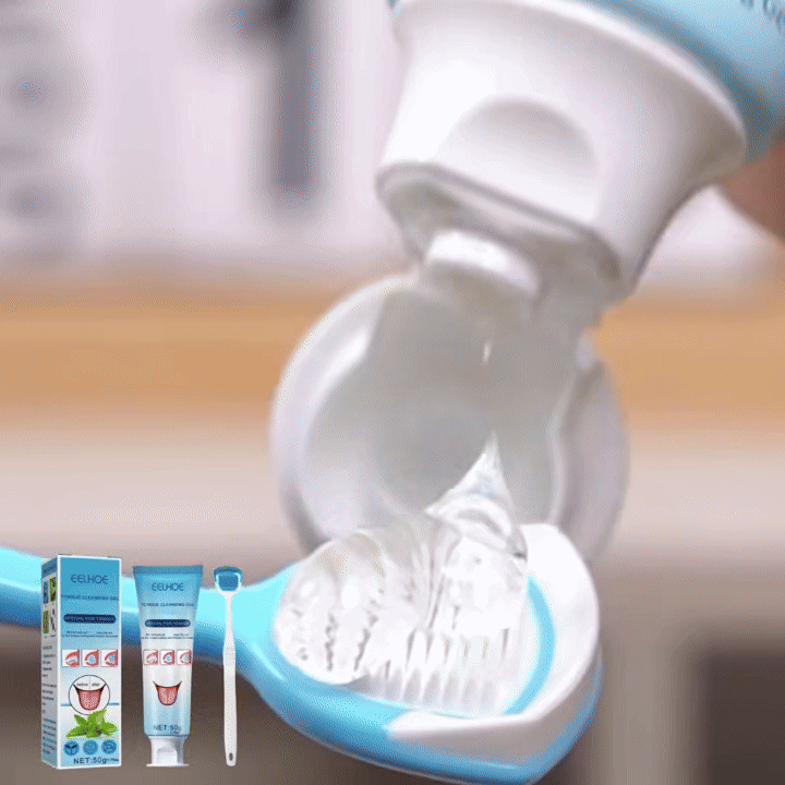 Oral Hygiene Gel for Tongue with Tongue Cleaner - Sywora