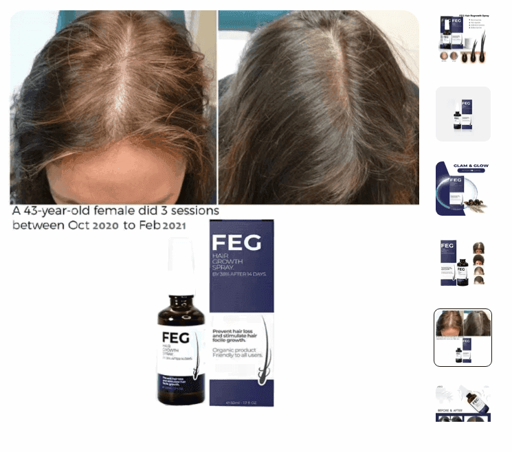 FEG Hair Growth Serum Spray for Thicker Hair - Sywora