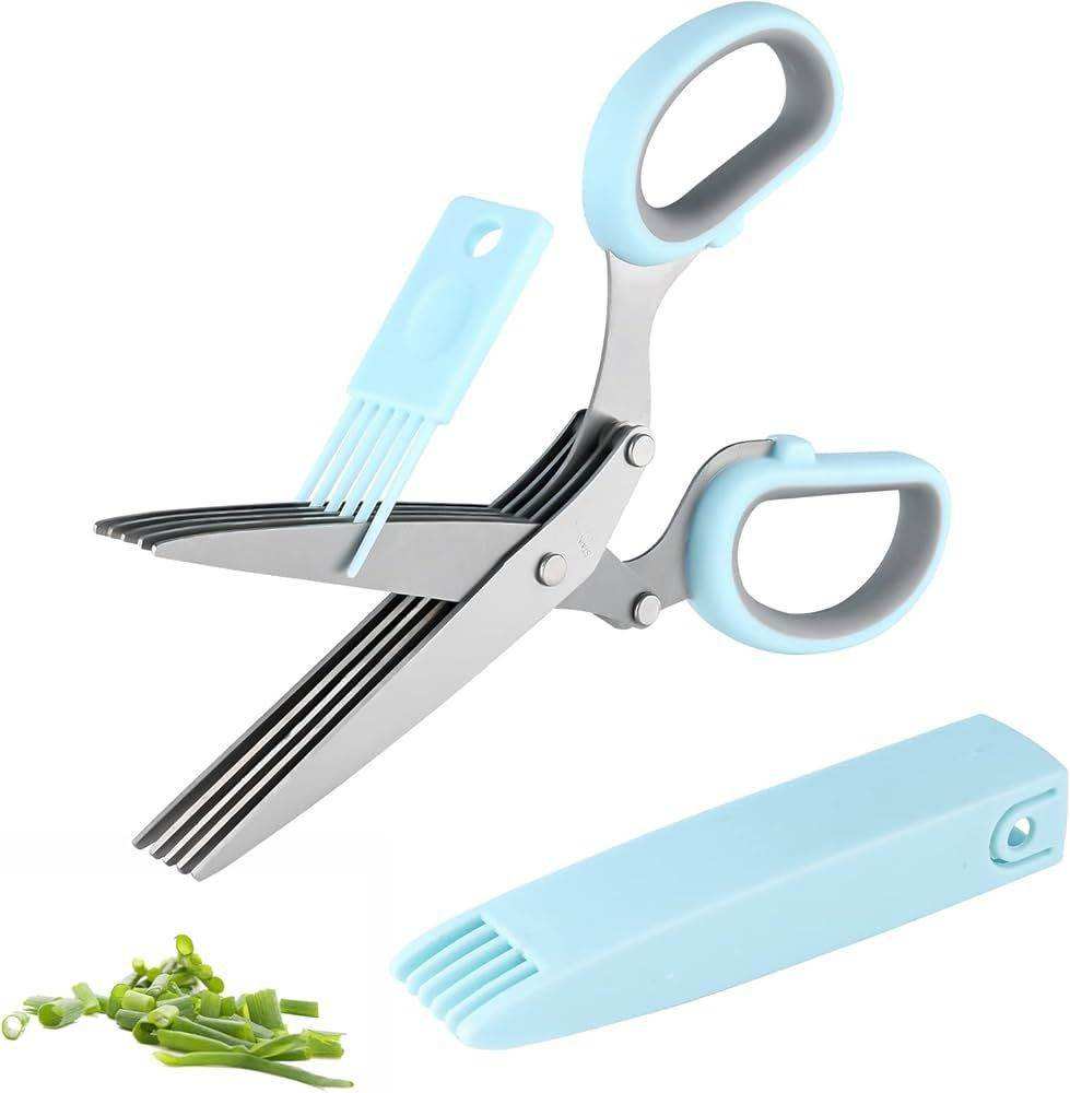 5 Blade Herb Scissors for Quick Chopping - Sywora
