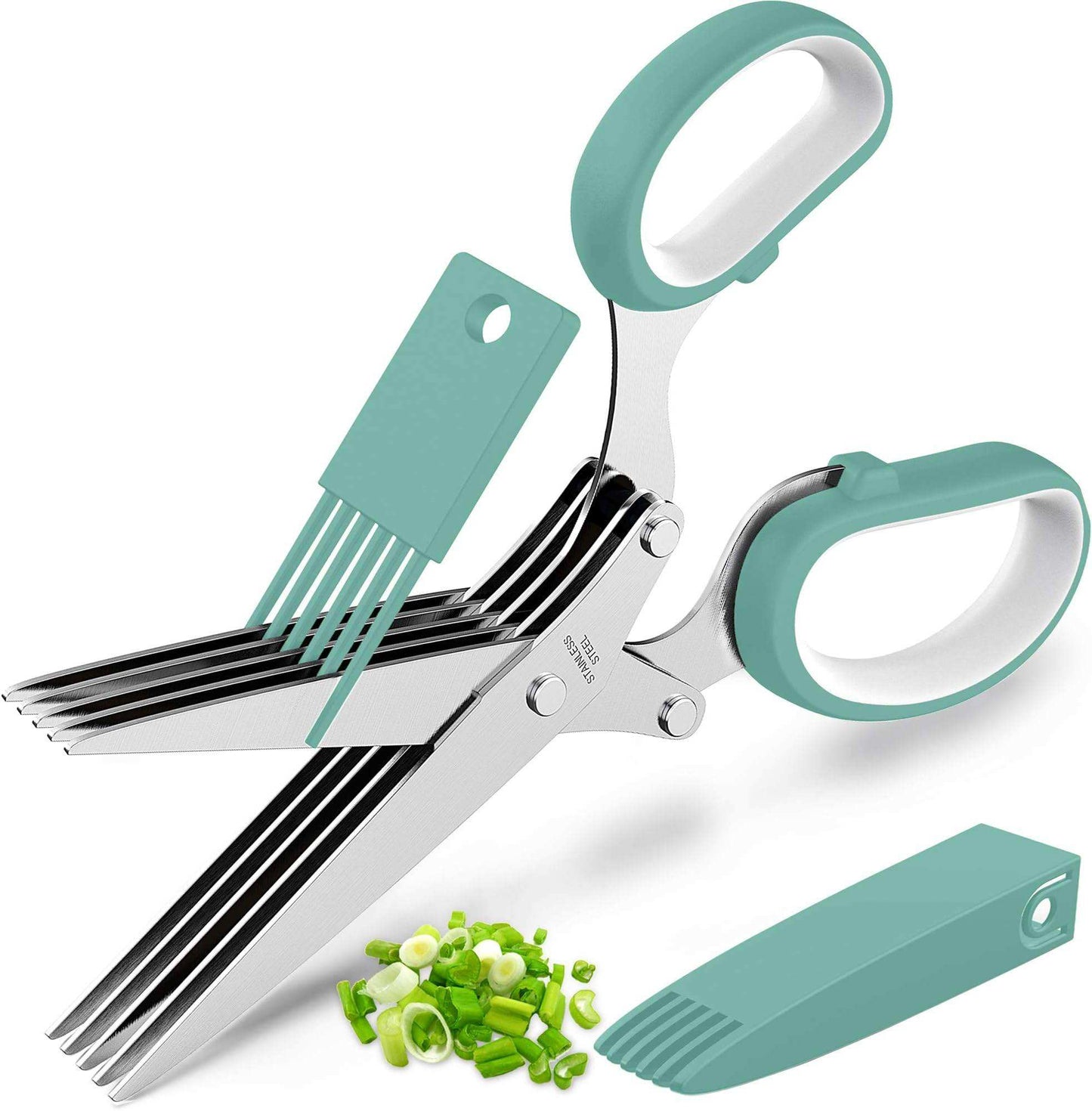 5 Blade Herb Scissors for Quick Chopping - Sywora