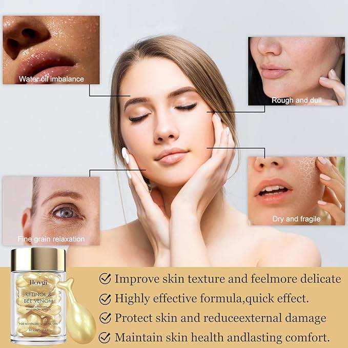 Retinol Bee Venom Capsules for Youthful Skin - Sywora
