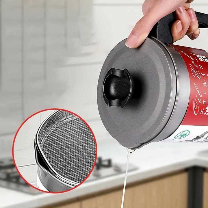 Stainless Steel Grease Container with Lid - Sywora