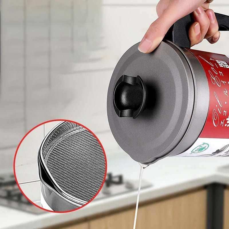 Stainless Steel Grease Container with Lid - Sywora