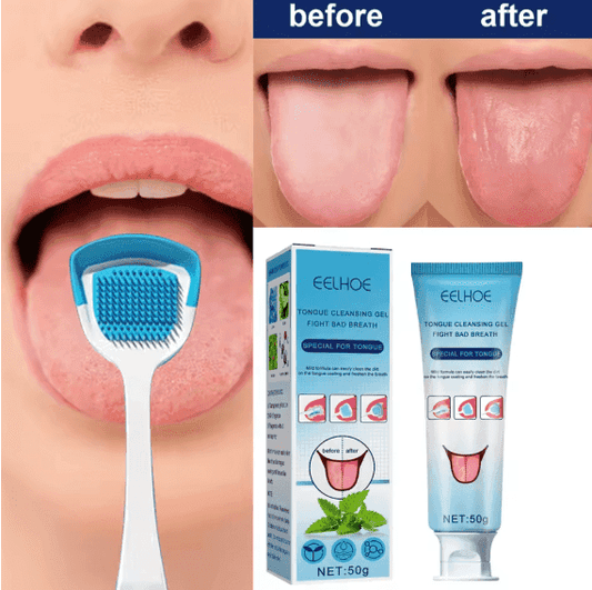 Oral Hygiene Gel for Tongue with Tongue Cleaner - Sywora